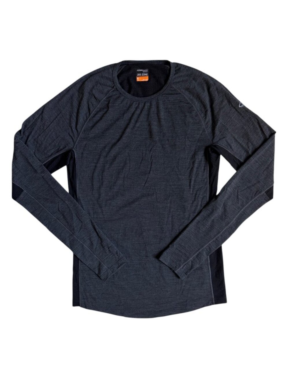Icebreaker Men's Merino 200 Oasis Long Sleeve Crewe Thermal Top (Black) - Medium